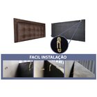 Cabeceira Cama Box Queen Veneza Diamond 10 Suede Liso Marrom