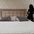 Cabeceira Cama Box Queen Veneza Diamond 10 Suede Liso Mascavo