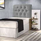 Cabeceira Cama Box Solteiro 0,90 Capitonê Estofada Ws Mobilia