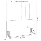 Cabeceira Cama Box Solteiro 100 Cm Dália W01 Bouclê Cinza - L