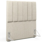 Cabeceira Cama Box Solteiro 100 Cm Dália W01 Linho Champagne