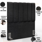 Cabeceira Cama Box Solteiro 100 Cm Dália W01 Linho Chumbo - L