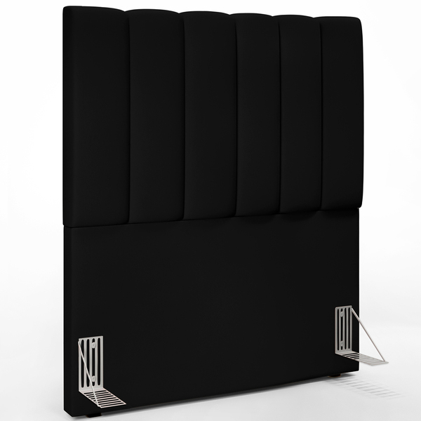 Cabeceira Cama Box Solteiro 100 Cm Dália W01 Suede Preto - Ly