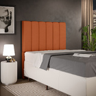 Cabeceira Cama Box Solteiro 100 Cm Dália W01 Tecido Terracota