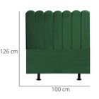 Cabeceira Cama Box Solteiro 100 Cm Maitê Suede Verde