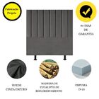 Cabeceira Cama Box Solteiro 100 Cm Sophia Carla Suede Cinza E