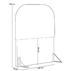 Cabeceira Cama Box Solteiro 100cm Lanna Com Puff Recamier Doh