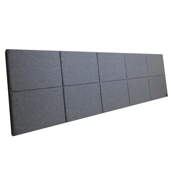 Cabeceira Cama Box Solteiro 10 Blocos Alce Couch Linho Cinza