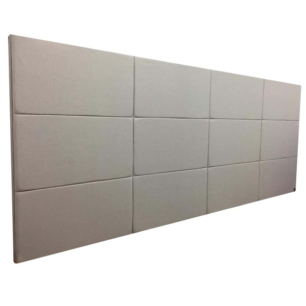 Cabeceira Cama Box Solteiro 12 Blocos Alce Couch Linho Bege C