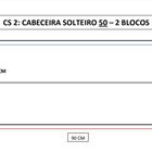 Cabeceira Cama Box Solteiro 2 Blocos Alce Couch Linho Bege Cr