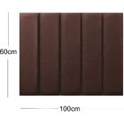 Cabeceira Cama Box Solteiro 5 Peças 100x60cm Courissimo Marrom