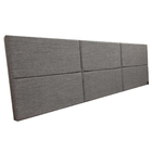 Cabeceira Cama Box Solteiro 6 Blocos Alce Couch Linho Cinza 9