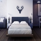 Cabeceira Cama Box Solteiro 6 Blocos Alce Couch Suede Liso Az