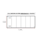 Cabeceira Cama Box Solteiro 6 Individual Alce Couch Linho Cin