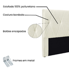 Cabeceira Cama Box Solteiro 90 Cm Aquilla Linho Natural S04 -
