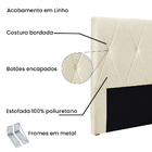 Cabeceira Cama Box Solteiro 90 Cm Aquilla Linho Pérola S04 -