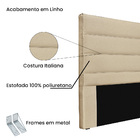 Cabeceira Cama Box Solteiro 90 Cm Arles Linho Dourado S04 - D