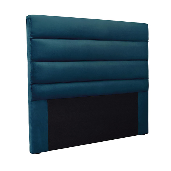 Cabeceira Cama Box Solteiro 90 Cm Arles Veludo Azul Marinho S