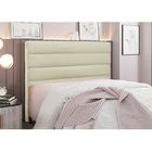 Cabeceira Cama Box Solteiro 90 Cm Arles Veludo Bege S04 - D'r
