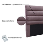 Cabeceira Cama Box Solteiro 90 Cm Arles Veludo S04 - D'rossi