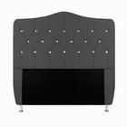 Cabeceira Cama Box Solteiro 90 Cm Atena Cinza Escuro