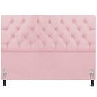 Cabeceira Cama Box Solteiro 90 Cm Botão Rosa Claro