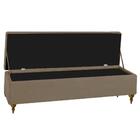 Cabeceira Cama Box Solteiro 90 Cm Com Puff Baú Capuccino