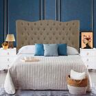 Cabeceira Cama Box Solteiro 90 Cm Com Puff Baú Capuccino