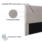 Cabeceira Cama Box Solteiro 90 Cm Dubai Linho S04 - D'rossi -