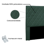 Cabeceira Cama Box Solteiro 90 Cm Dubai Veludo Verde S04 - D'