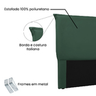 Cabeceira Cama Box Solteiro 90 Cm Garden Veludo Verde S04 - D