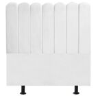 Cabeceira Cama Box Solteiro 90 Cm Maitê Suede Branco