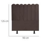 Cabeceira Cama Box Solteiro 90 Cm Maitê Suede Marrom