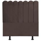 Cabeceira Cama Box Solteiro 90 Cm Maitê Veludo Marrom