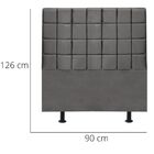 Cabeceira Cama Box Solteiro 90 Cm Mariana Corino Cinza