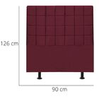 Cabeceira Cama Box Solteiro 90 Cm Mariana Suede Bordô