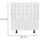 Cabeceira Cama Box Solteiro 90 Cm Mariana Suede Branco