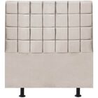 Cabeceira Cama Box Solteiro 90 Cm Mariana Veludo Bege