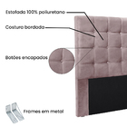 Cabeceira Cama Box Solteiro 90 Cm Verona Veludo Lilás S04 - D