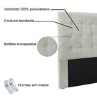Cabeceira Cama Box Solteiro 90 Cm Verona Veludo Prata S04 - D