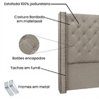 Cabeceira Cama Box Solteiro 90 Cm Vicenza Linho S04 - D'rossi