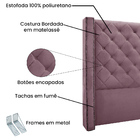 Cabeceira Cama Box Solteiro 90 Cm Vicenza Veludo S04 - D'ross