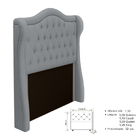 Cabeceira Cama Box Solteiro 90cm Capitonê Rebeca Suede - Loja