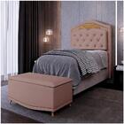 Cabeceira Cama Box Solteiro 90cm Com Calçadeira Baú Imperial