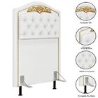 Cabeceira Cama Box Solteiro 90cm Corano Branco
