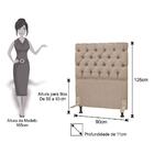 Cabeceira Cama Box Solteiro 90cm Cristal Linho Bege