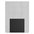 Cabeceira Cama Box Solteiro 90cm D10 Esmeralda Corano Branco