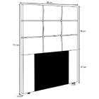 Cabeceira Cama Box Solteiro 90cm D10 Esmeralda Corano Branco