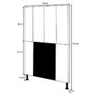 Cabeceira Cama Box Solteiro 90cm D10 Jade Corano Branco - Mpo