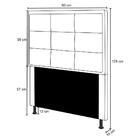 Cabeceira Cama Box Solteiro 90cm D10 Ônix Suede Bege - Mpozen